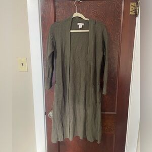 Sincerely Jules Olive Green duster cardigan Women’s size S TJ Maxx